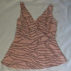 CAbi womens SHIRT light pink TANK layered ADJUSTABLE spring LIKE NEW size 8